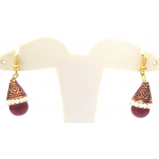 Meenakari Minakari Enamel Jhumka Jhumki Handmade Earring Jewelry Chandelier A110